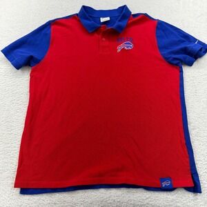 Nike NFL Buffalo Bills Red Royal Blue Polo Shirt Men's XL Golf